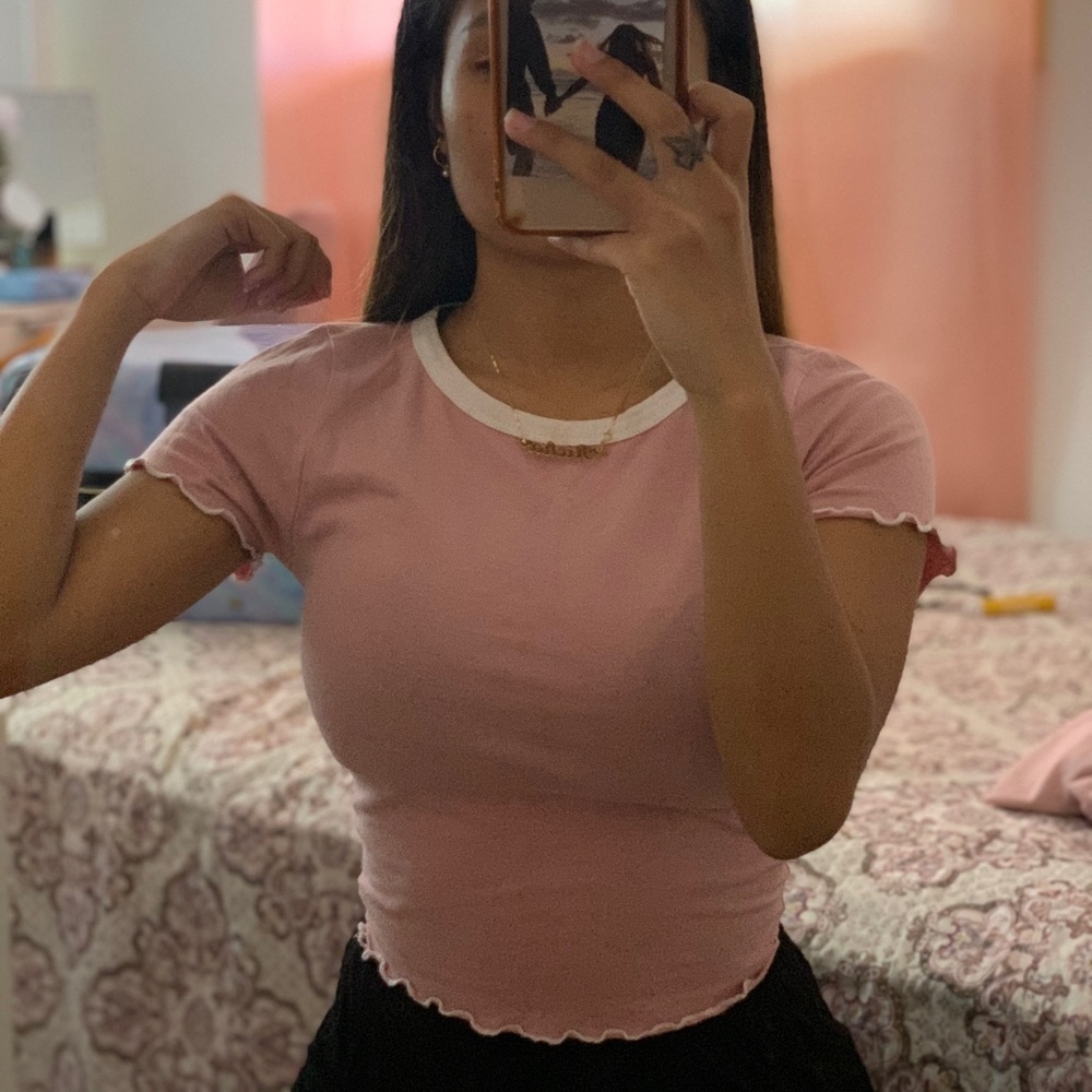 Bozzolo | White &’ Pink Crop Top